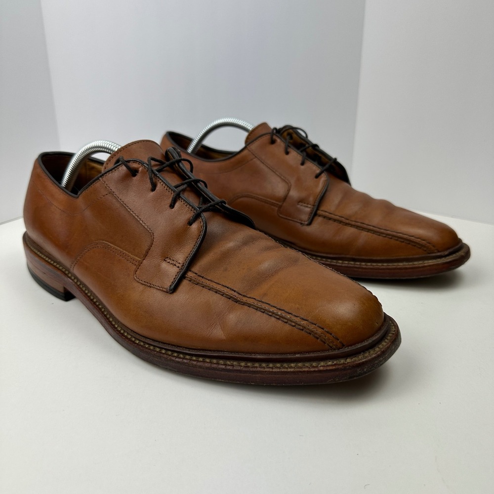 Allen Edmonds Hillcrest Mens 11 D Brown Leather Bicycle Toe Oxford Dress Shoes
